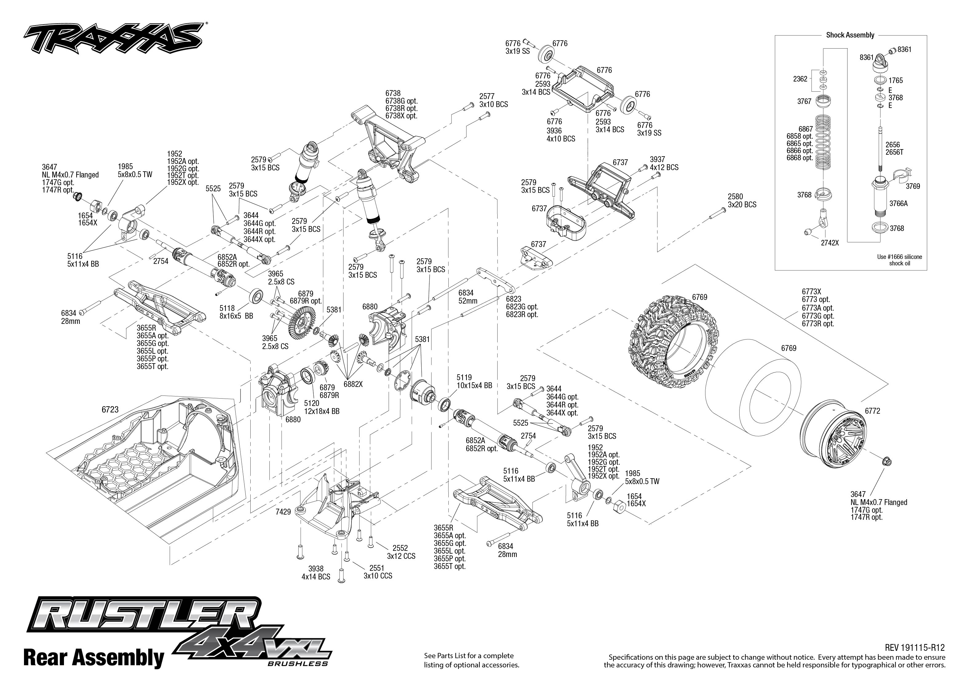 Traxxas Rustler Stadium Truck 4X4 VXL Brushless RTR 1/10 4WD (Red